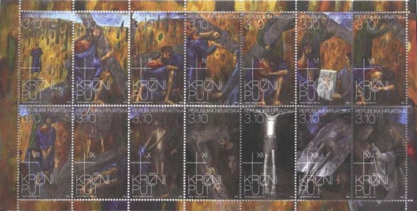 [Easter - Paintings. Stations of the Cross by Zlatan Vrklian, type ]