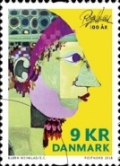 [Art - The 100th Anniversary of the Birth of Bjørn Wiinblad, 1918-2006, type AXH]