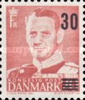 [Wavy Lines & King Frederik IX Surcharged, type DK]