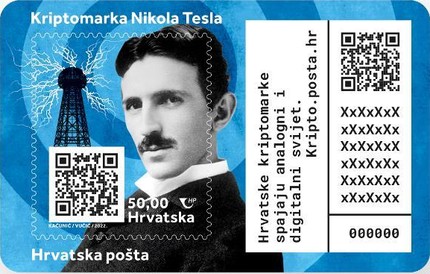[Crypto Stamps - Nikola Tesla, 1856-1943, type ]