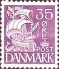 [Caravel - Steel Engraving. 2 Lines of Fields Left of "D" in "DENMARK", type AT4]