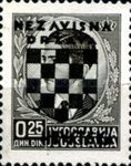 [Yugoslavia Postage Stamps Overprinted in Black - King Peter II, type B]