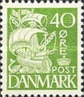 [Caravel - Steel Engraving. 2 Lines of Fields Left of "D" in "DENMARK", type AT5]